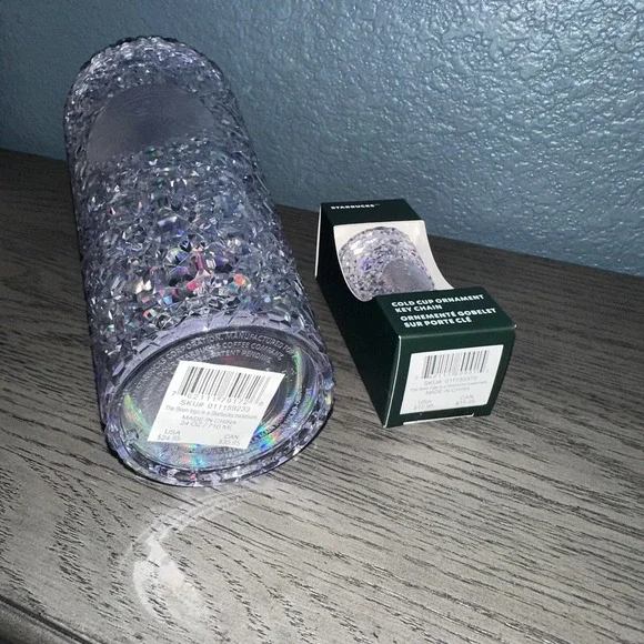 Starbucks Iridescent Gem 24oz Cold Cup Tumbler & Matching Keychain Holiday 2024 - Picture 3 of 3
